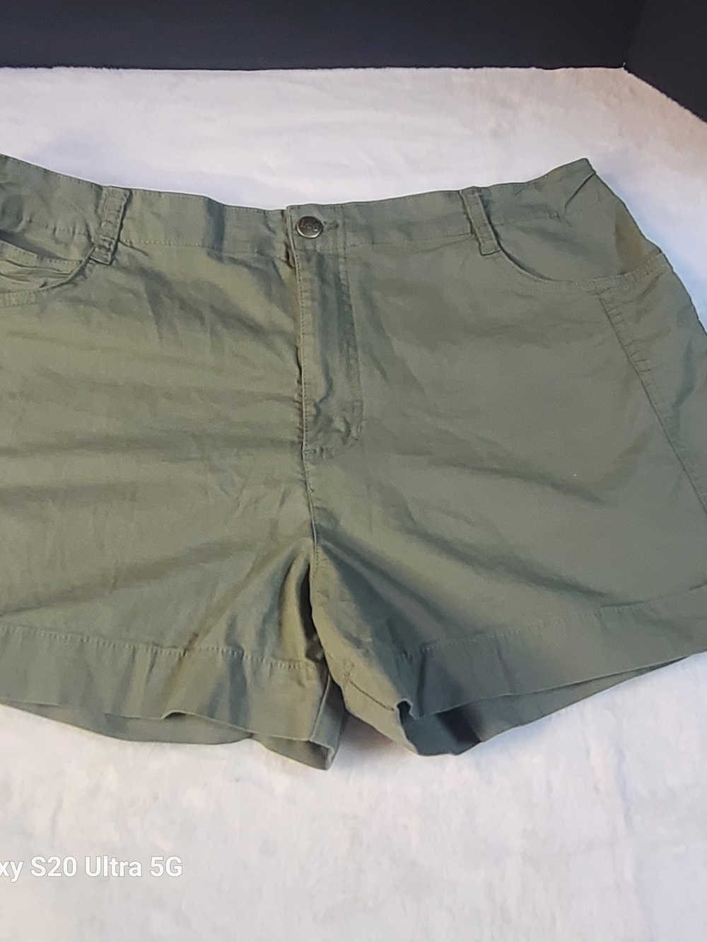 Lee High-Waist Olive Green Women's Shorts